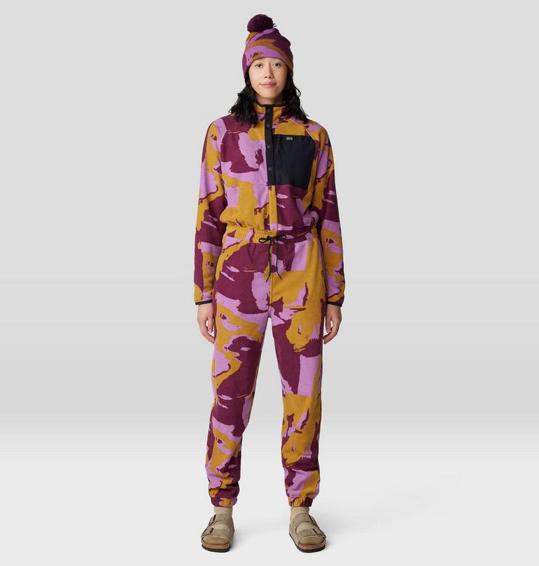 Women's Microchill One-Piece, Color: Lilac Glow Snowdrifts Print, image 10