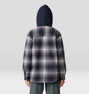 Women's Plusher Microchill Lined Shirt, Color: Black Ombre Buffalo Check, image 6