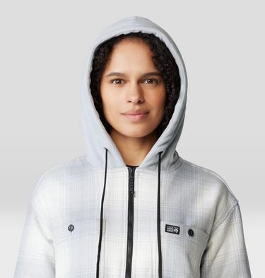 Women's Plusher Microchill Lined Shirt, Color: Glacial Ombre Buffalo Check, image 4