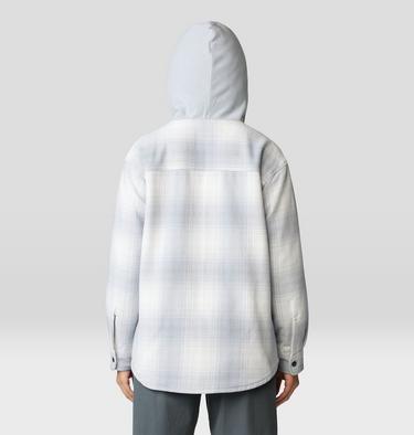 Women's Plusher Microchill Lined Shirt, Color: Glacial Ombre Buffalo Check, image 2