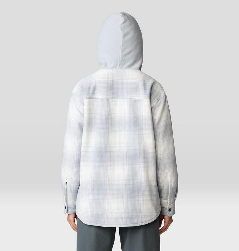 Women's Plusher Microchill Lined Shirt, Color: Glacial Ombre Buffalo Check, image 2
