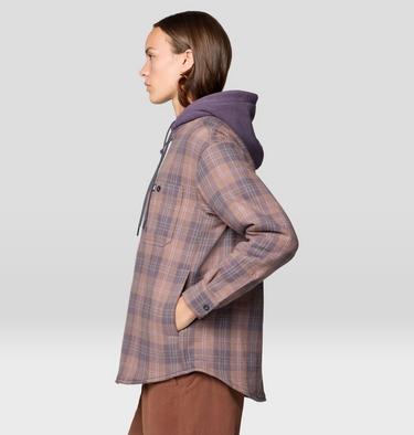 Women's Plusher Microchill Lined Shirt, Color: Wild Taupe Tartan Plaid, image 11