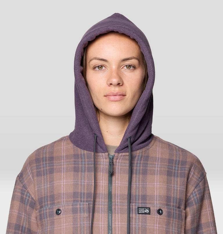 Women's Plusher Microchill Lined Shirt, Color: Wild Taupe Tartan Plaid, image 5