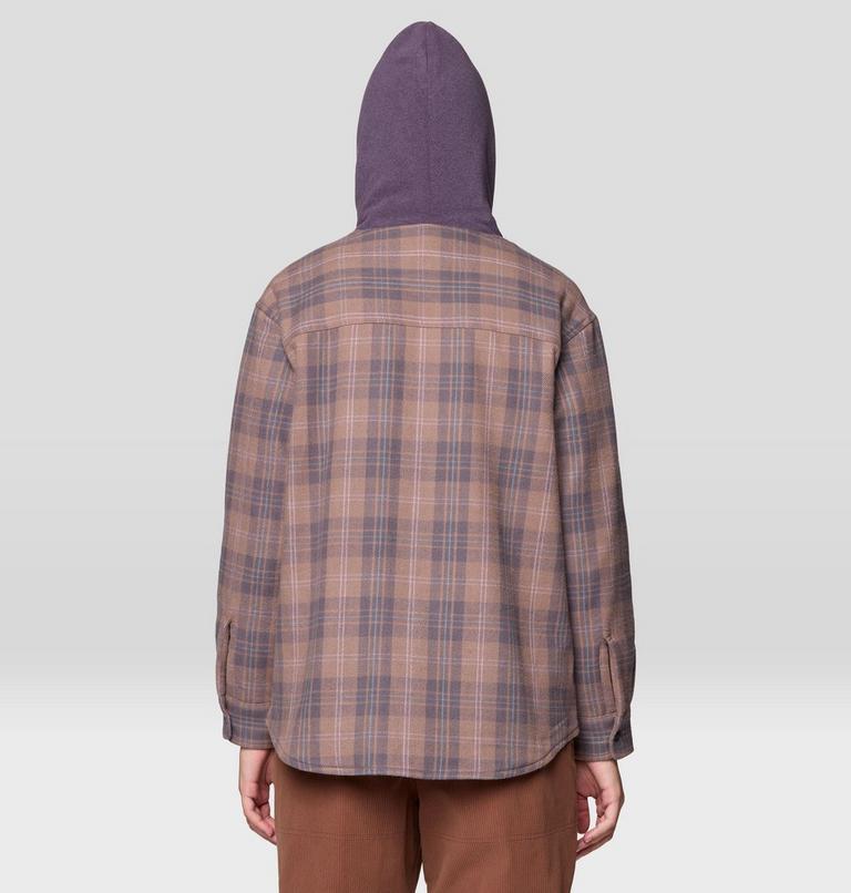 Women's Plusher Microchill Lined Shirt, Color: Wild Taupe Tartan Plaid, image 2