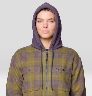 Women's Plusher Microchill Lined Shirt, Color: Landslide Tartan Plaid, image 4