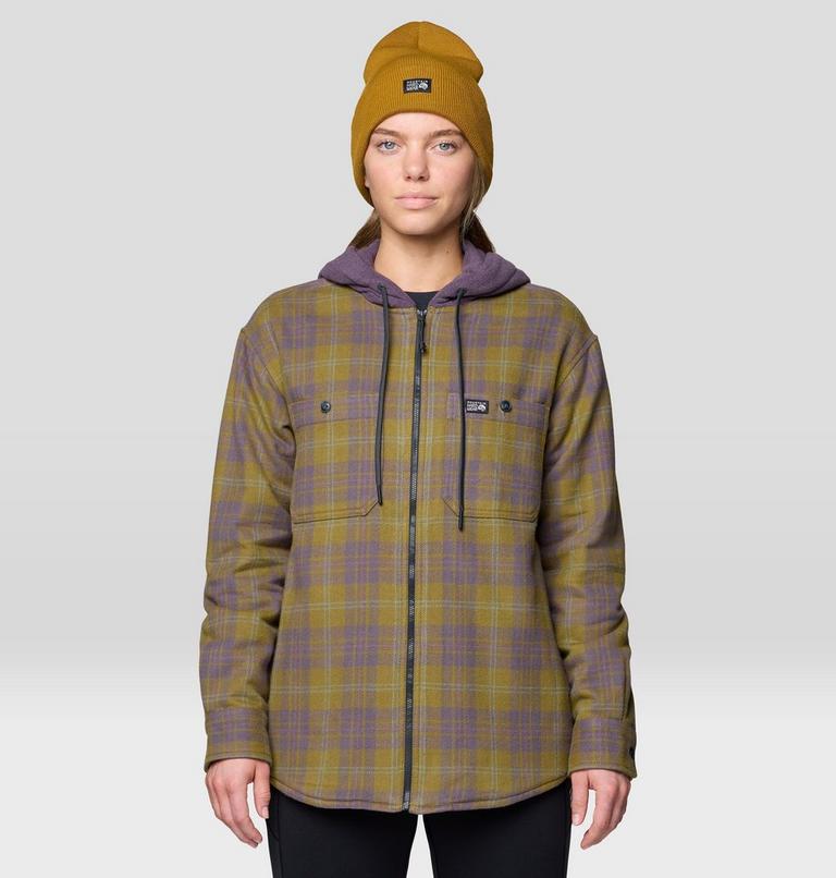 Women's Plusher Microchill Lined Shirt, Color: Landslide Tartan Plaid, image 5