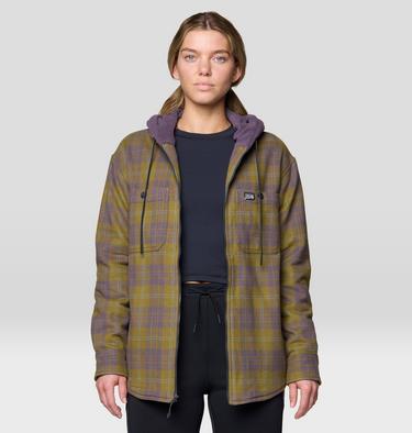 Women's Plusher Microchill Lined Shirt, Color: Landslide Tartan Plaid, image 1