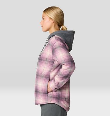 Women's Plusher Microchill Lined Shirt, Color: Dark Daze Ombre Buffalo Check, image 7