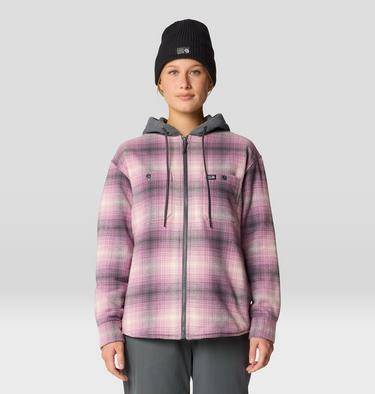 Women's Plusher Microchill Lined Shirt, Color: Dark Daze Ombre Buffalo Check, image 5