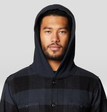 Men's Plusher Microchill Lined Shacket, Color: Black Tatanka Check, image 12