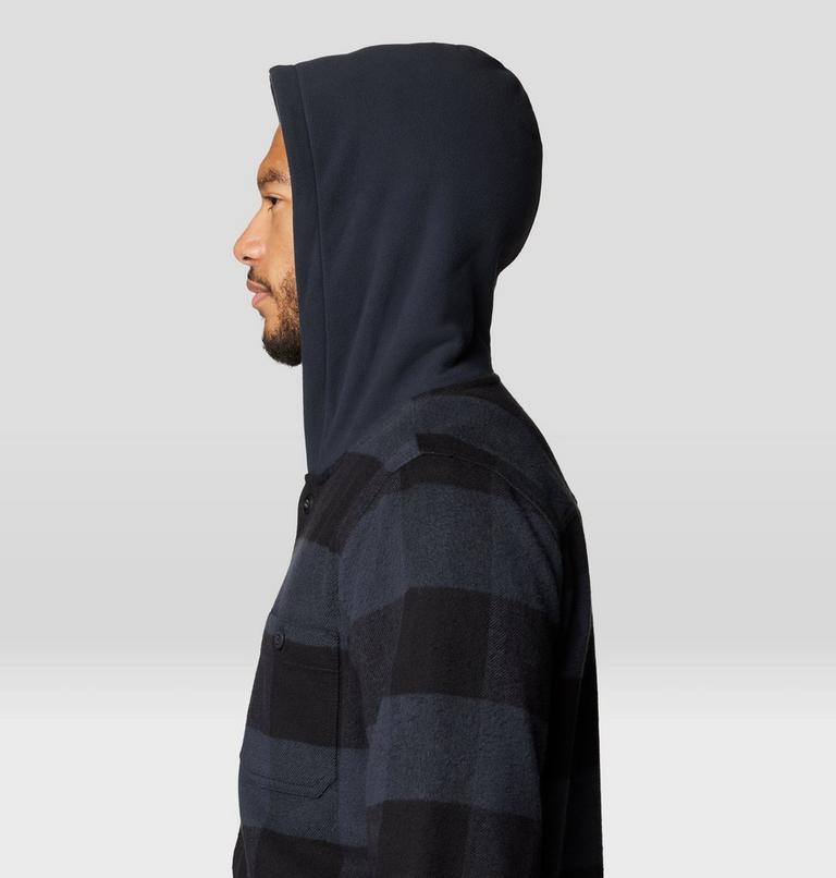 Men's Plusher Microchill Lined Shacket, Color: Black Tatanka Check, image 5