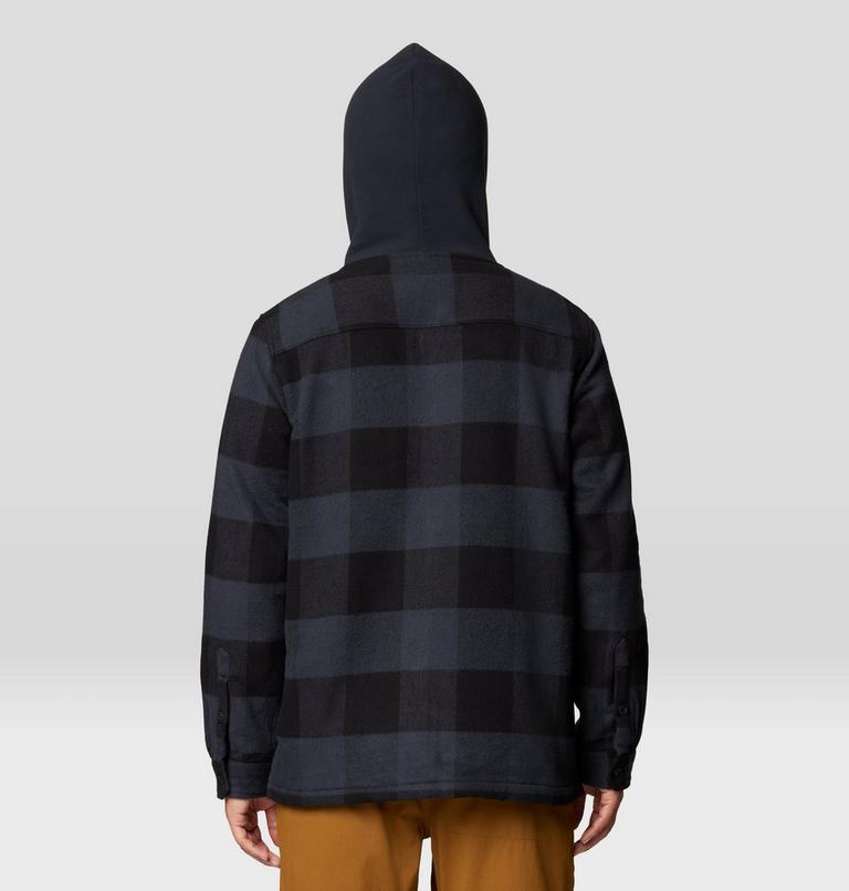 Men's Plusher Microchill Lined Shacket, Color: Black Tatanka Check, image 2