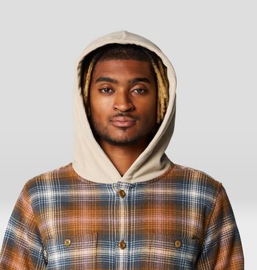 Men's Plusher Microchill Lined Shacket, Color: Golden Brown Ombre Buffalo Check Print, image 4