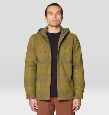 Men's Plusher Microchill Lined Shacket, Color: Combat Green Tatanka Check, image 1