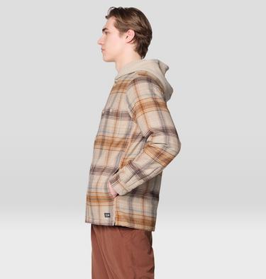Men's Plusher Microchill Lined Shacket, Color: Badlands Wyoming Plaid, image 7