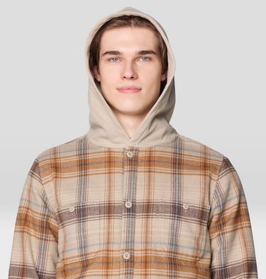 Men's Plusher Microchill Lined Shacket, Color: Badlands Wyoming Plaid, image 8