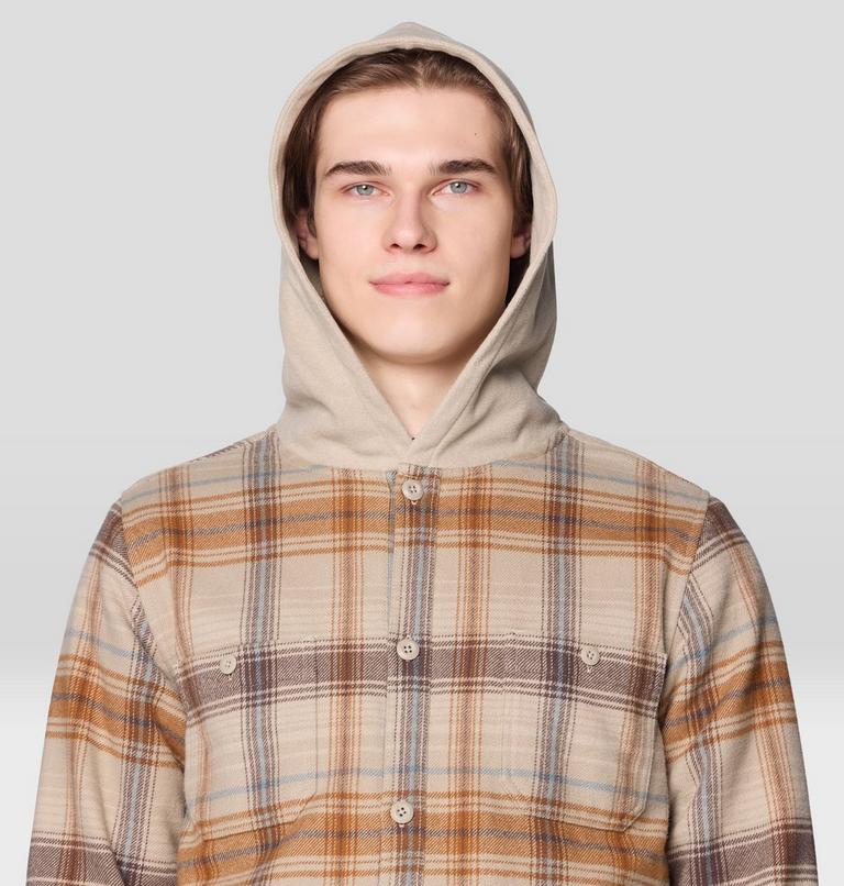 Men's Plusher Microchill Lined Shacket, Color: Badlands Wyoming Plaid, image 4