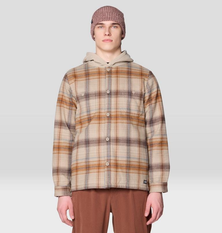 Men's Plusher Microchill Lined Shacket, Color: Badlands Wyoming Plaid, image 5