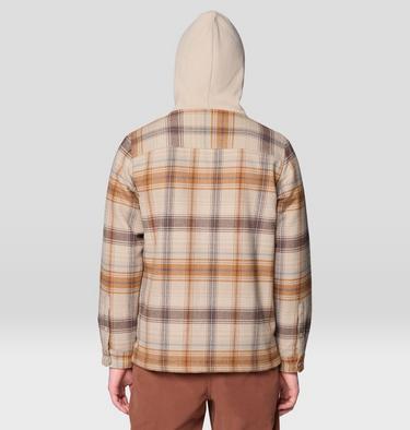 Men's Plusher Microchill Lined Shacket, Color: Badlands Wyoming Plaid, image 4