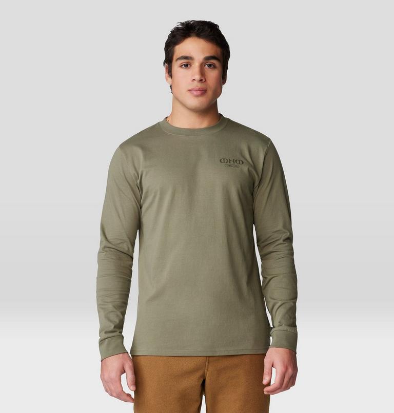 Men's Experiences Long Sleeve, Color: Stone Green, image 1