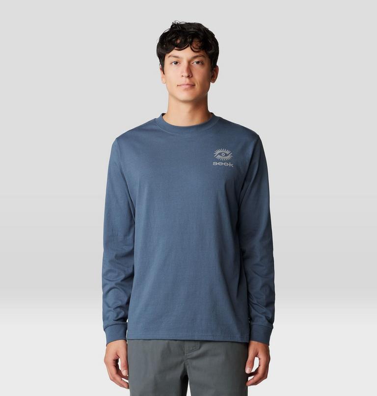 Men's Seek Long Sleeve, Color: Moon Blue, image 6