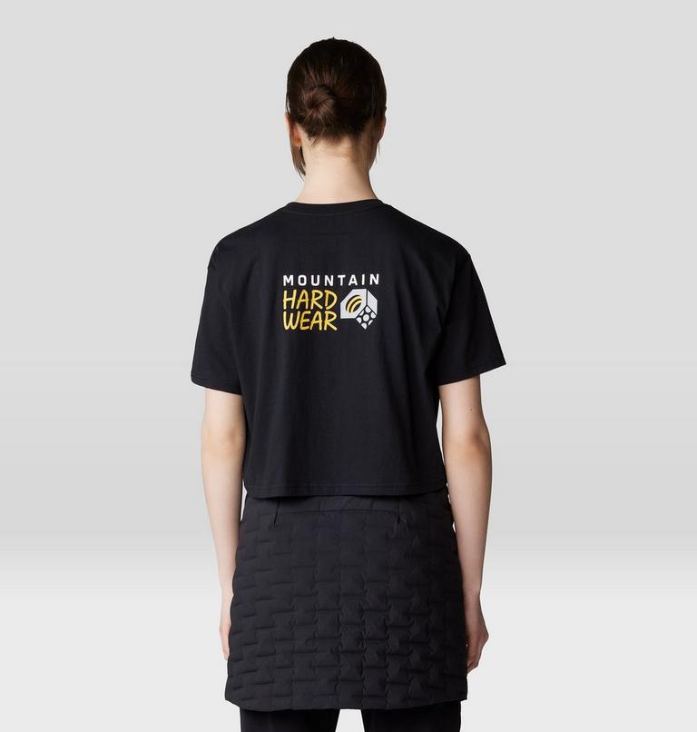 Women's MHW Logo Boxy Crop Short Sleeve, Color: Black, image 2