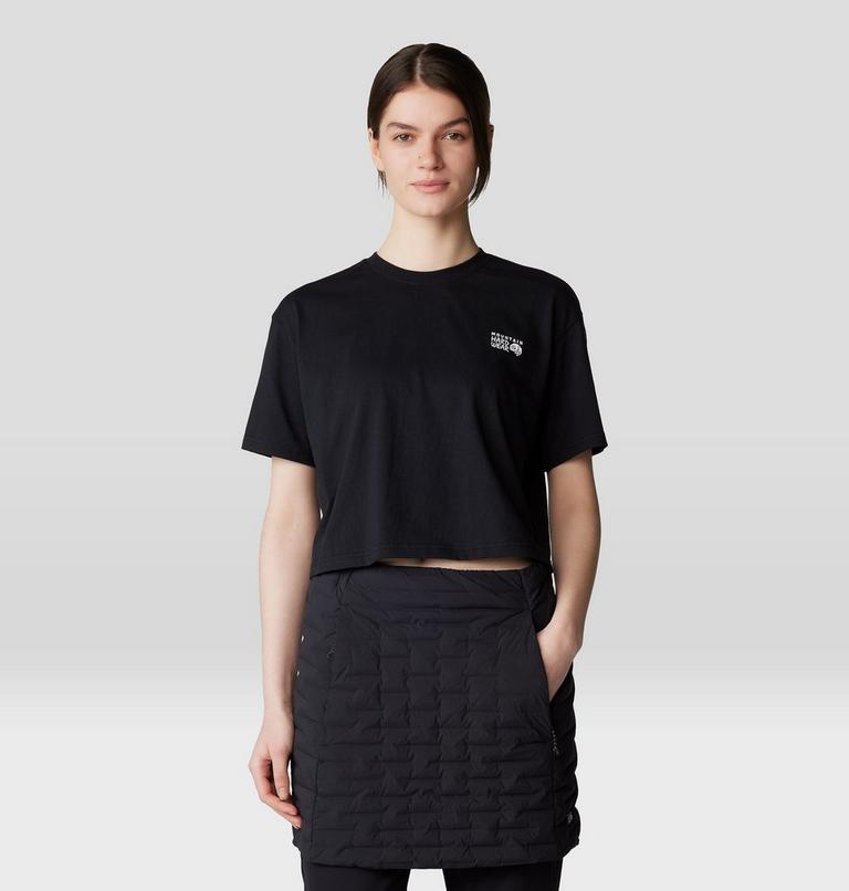 Women's MHW Logo Boxy Crop Short Sleeve, Color: Black, image 1
