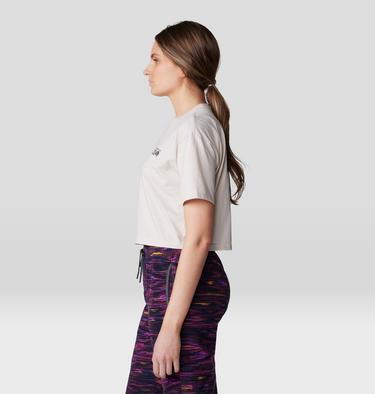 Women's MHW Logo Boxy Crop Short Sleeve, Color: Talc, image 3