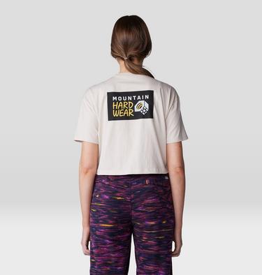 Women's MHW Logo Boxy Crop Short Sleeve, Color: Talc, image 2