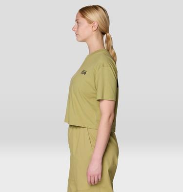 Women's MHW Logo Boxy Crop Short Sleeve Shirt, Color: Forest Moss, image 11