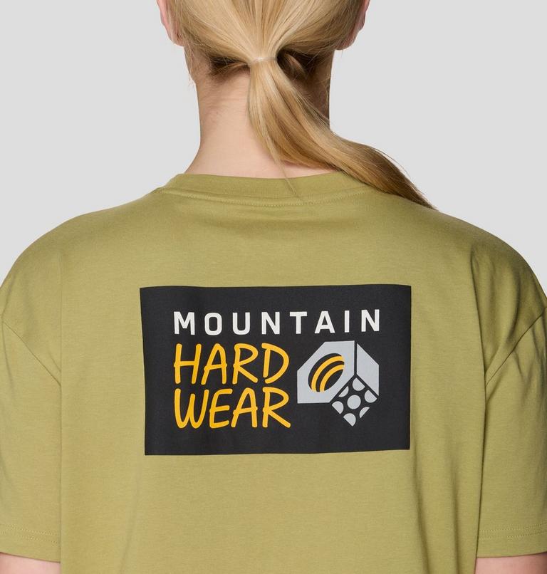 Women's MHW Logo Boxy Crop Short Sleeve Shirt, Color: Forest Moss, image 5