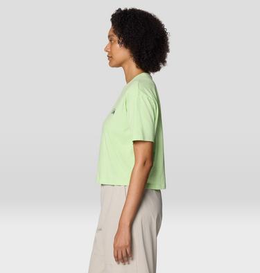 Women's MHW Logo Boxy Crop Short Sleeve, Color: Frozen In Lime, image 8