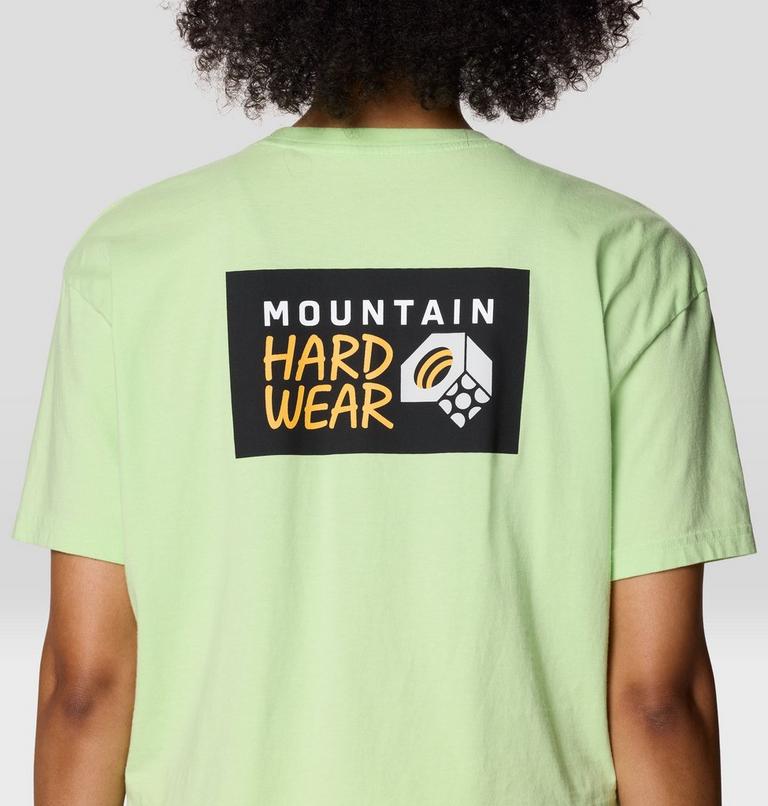Women's MHW Logo Boxy Crop Short Sleeve, Color: Frozen In Lime, image 6