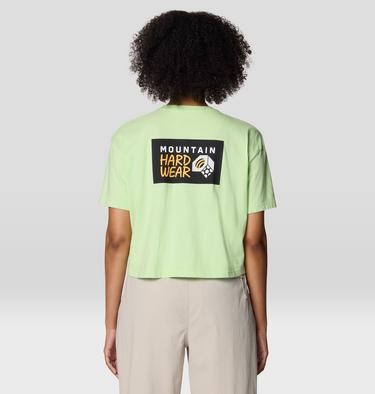 Women's MHW Logo Boxy Crop Short Sleeve, Color: Frozen In Lime, image 7