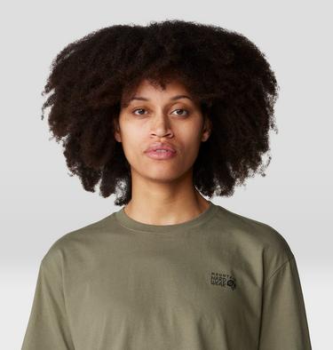 Women's MHW Logo Boxy Crop Short Sleeve, Color: Stone Green, image 8
