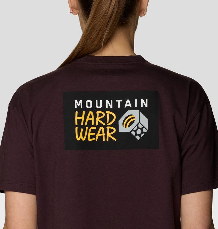Women's MHW Logo Boxy Crop Short Sleeve Shirt, Color: Deep Mulberry, image 5