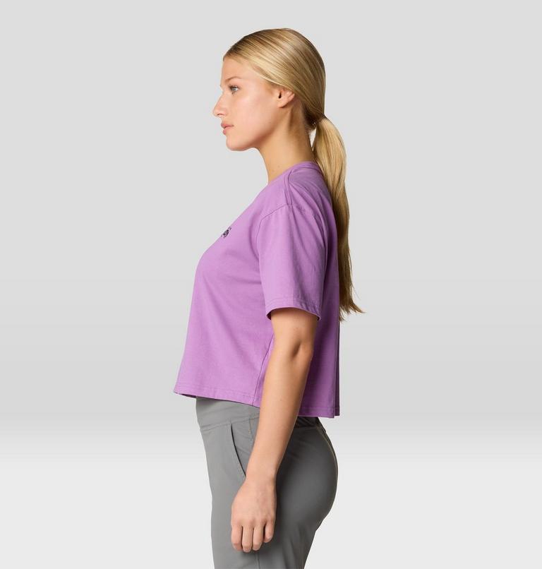 Women's MHW Logo Boxy Crop Short Sleeve, Color: Lilac Glow, image 3