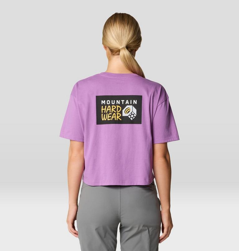 Women's MHW Logo Boxy Crop Short Sleeve, Color: Lilac Glow, image 2