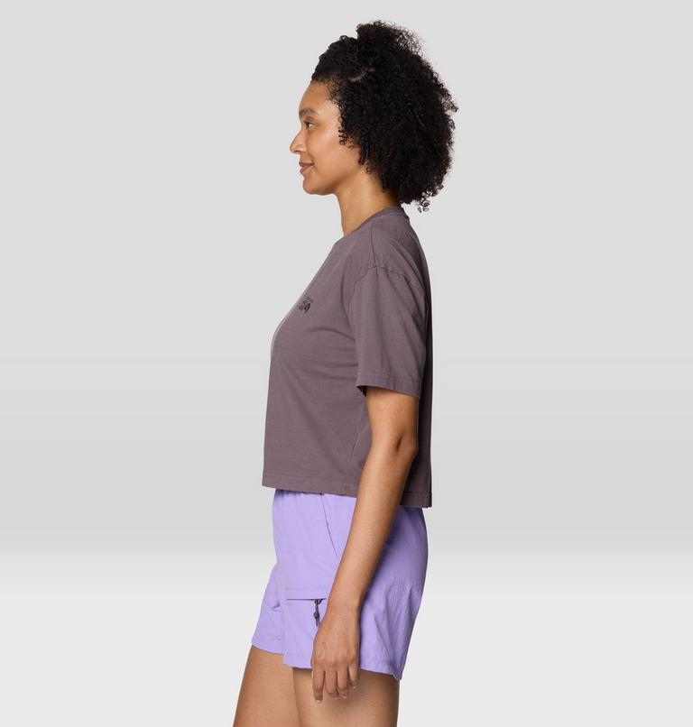 Women's MHW Logo Boxy Crop Short Sleeve, Color: Purple Sage, image 3