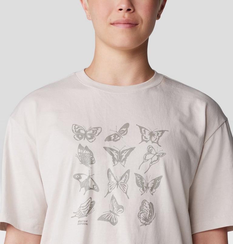 Butterflies Boxy à manches courtes, Color: Talc, image 4