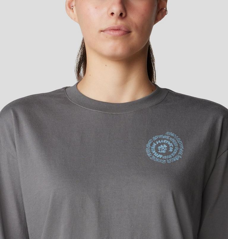 Women's Type Swirl Boxy Long Sleeve, Color: Sediment, image 4