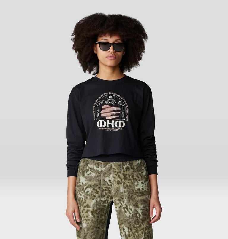 Women's Experiences Boxy Crop Long Sleeve, Color: Black, image 5