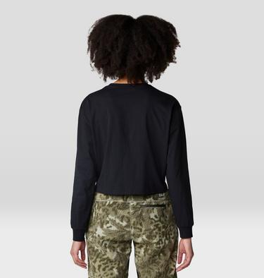 Women's Experiences Boxy Crop Long Sleeve, Color: Black, image 2