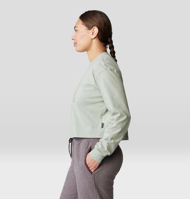 Women's Experiences Boxy Crop Long Sleeve, Color: White Sage, image 11