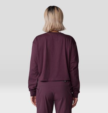 Women's Experiences Boxy Crop Long Sleeve, Color: Blackberry, image 6