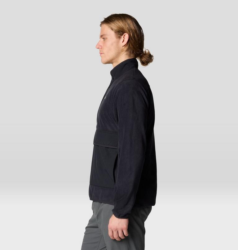 Homme Microchill Snap Pullover, Color: Black, image 4