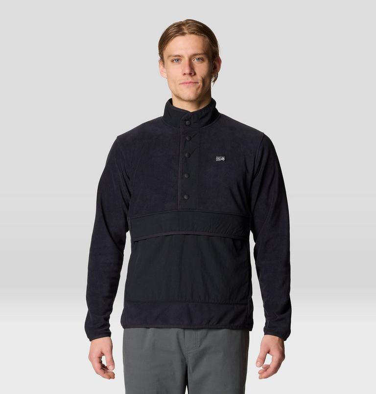 Homme Microchill Snap Pullover, Color: Black, image 1