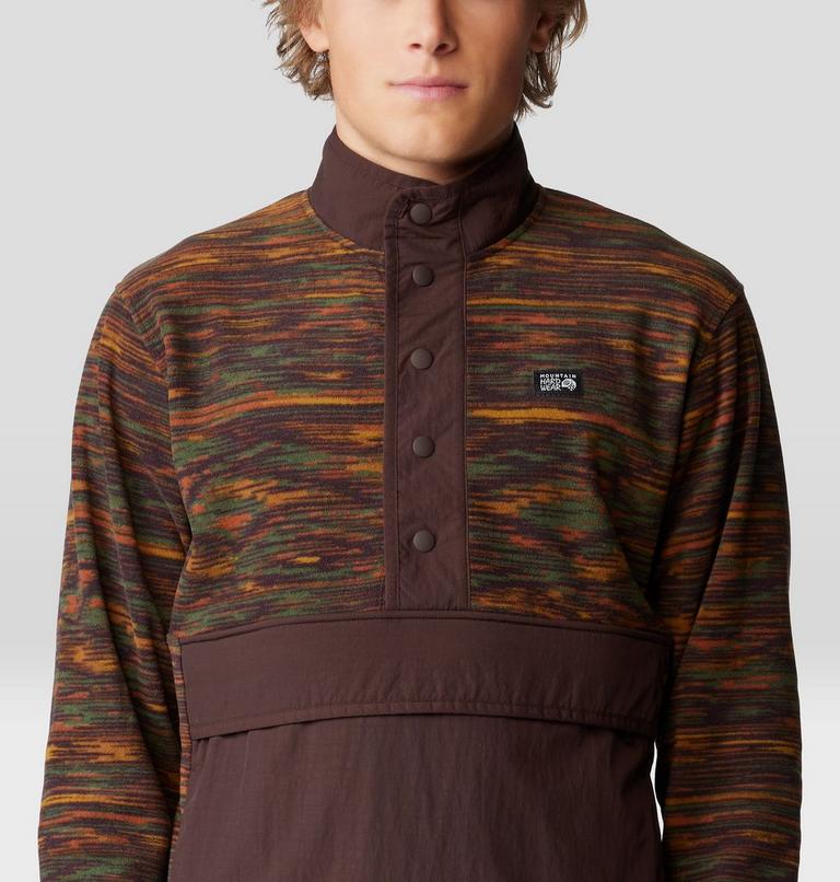 Homme Microchill Snap Pullover, Color: Iron Oxide Print, image 4