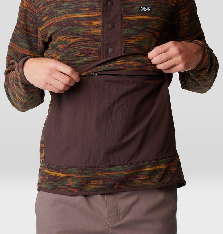 Homme Microchill Snap Pullover, Color: Iron Oxide Print, image 5
