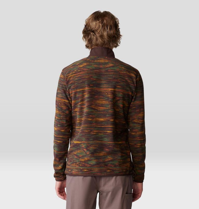 Homme Microchill Snap Pullover, Color: Iron Oxide Print, image 2